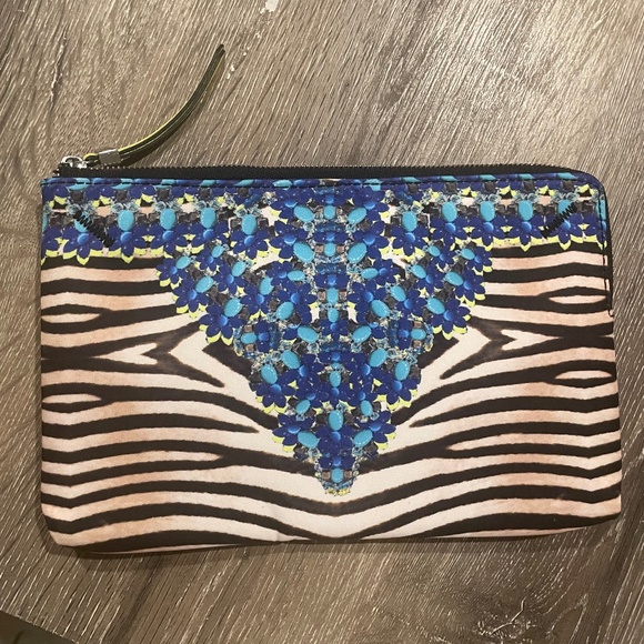 NWOT! STELLA & DOT Jeweled Zebra Print Capri Clutch/ Make-Up Pouch - Picture 2 of 10